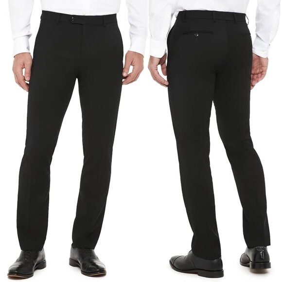 M101 Tommy Hilfiger Men's Stretch Modern Fit Suit Separates Black Pants - NWT - Picture 1 of 11